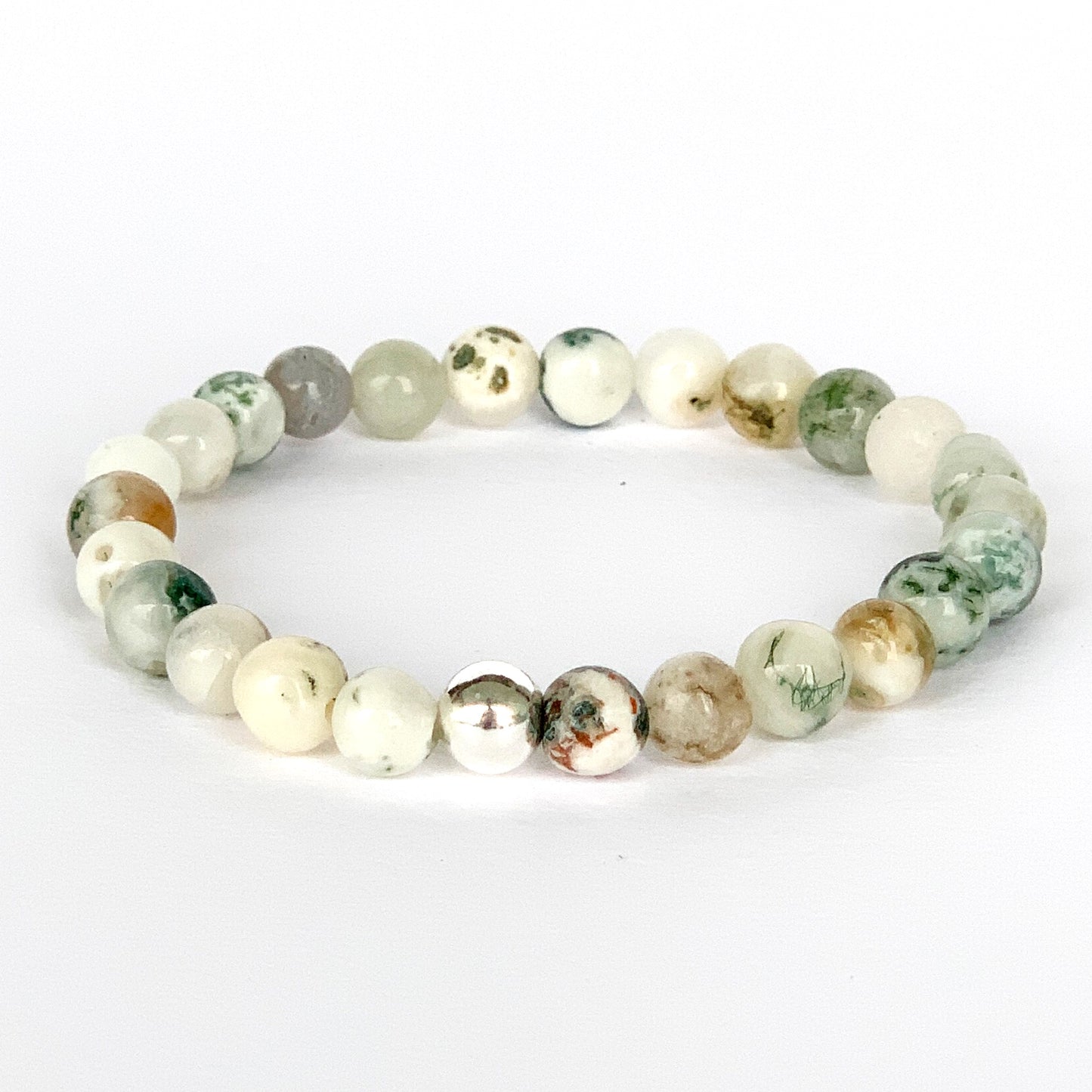 Dallasite Jasper with Metal Accent bracelet