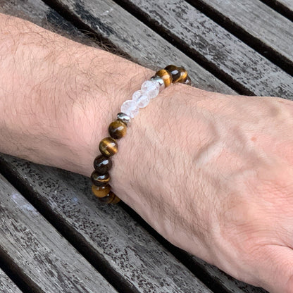 Tigers Eye & Crackle Quartz bracelet