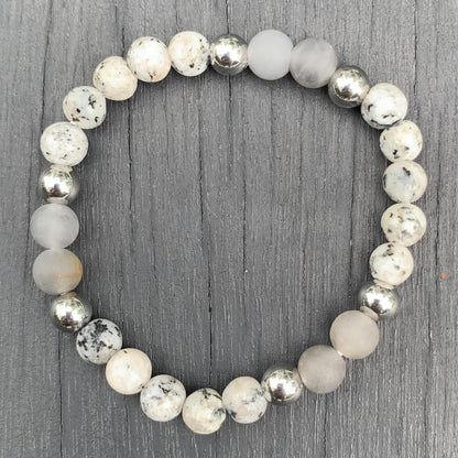 Guardianite & Cloudy Quartz bracelet