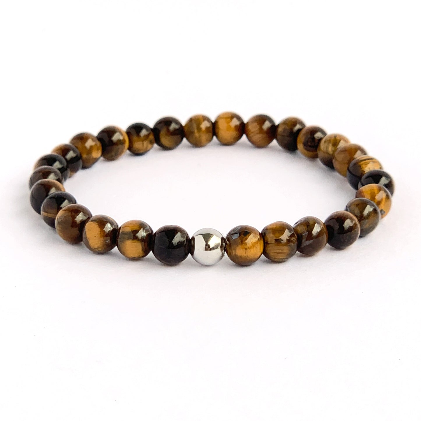 Tigers Eye & Stainless Steel bracelet