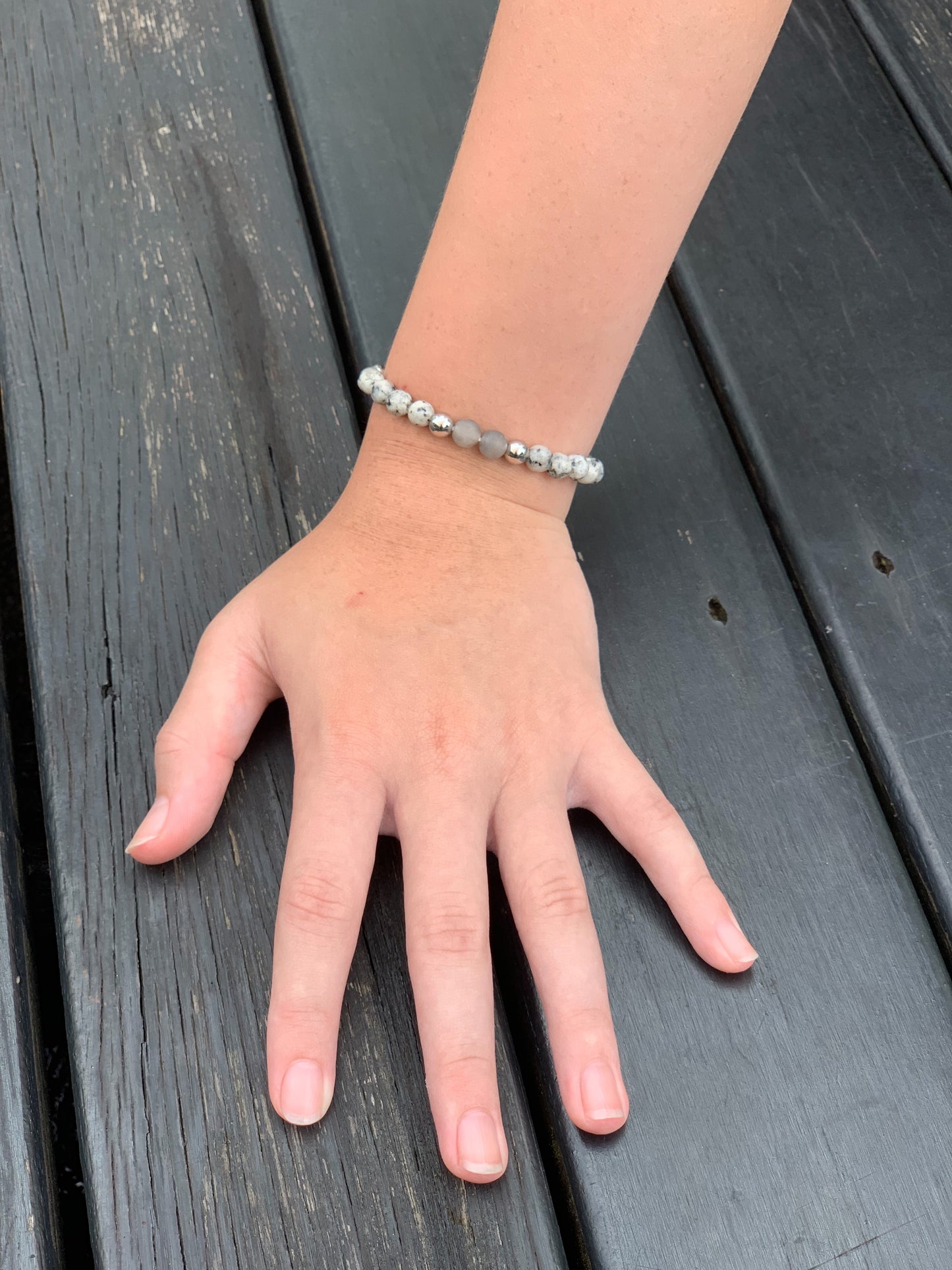 Guardianite & Cloudy Quartz bracelet