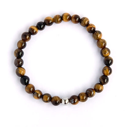 Tigers Eye & Stainless Steel bracelet