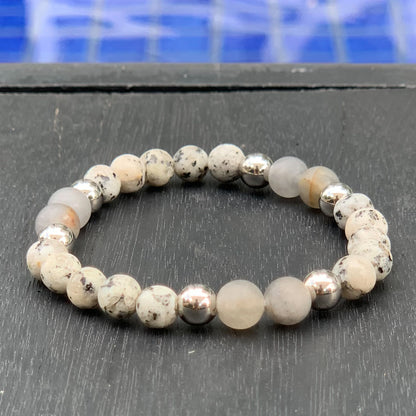 Guardianite & Cloudy Quartz bracelet