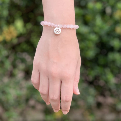 Rose Quartz Charm bracelet