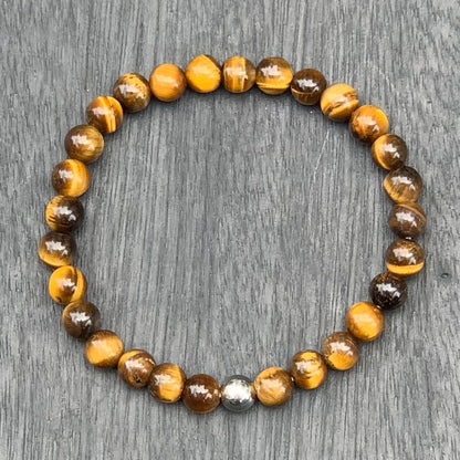 Tigers Eye & Stainless Steel bracelet