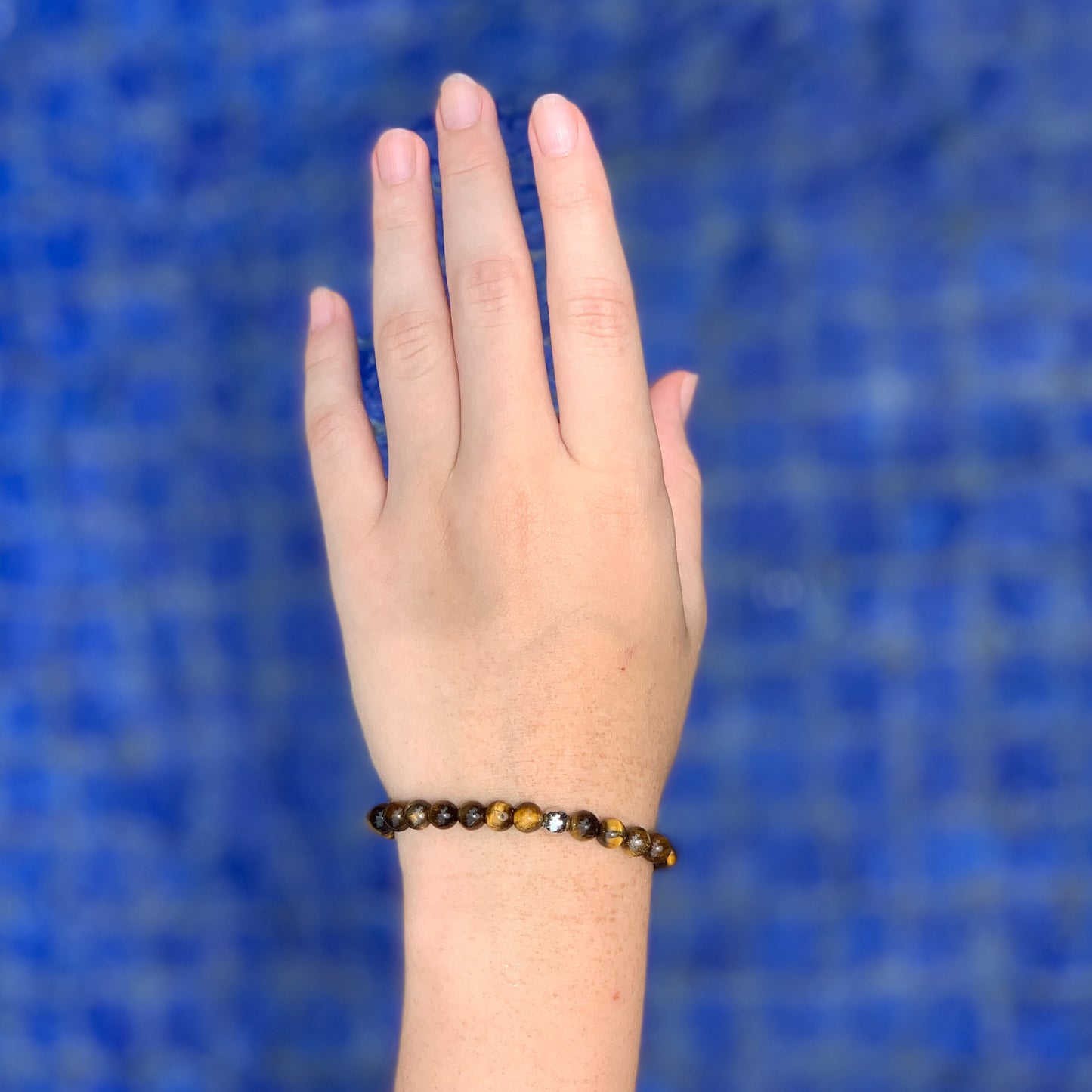 Tigers Eye & Stainless Steel bracelet